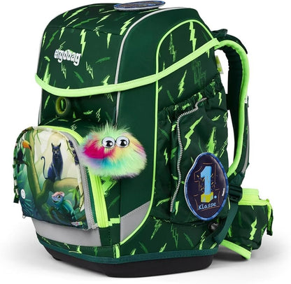 Schulranzen Set Cubo 5tlg. Bärtastisch Lumi Edition Grün