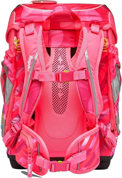 Schulrucksack Set Cubo 5tlg. Kuntbärbuntes Einhorn Neo Edition Pink