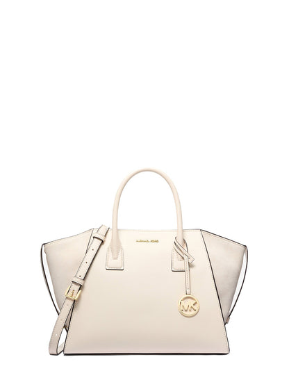 Michael Kors Handtasche Damen Avril Large Leather and Suede Satchel LT CREAM 35F4G4VS3L