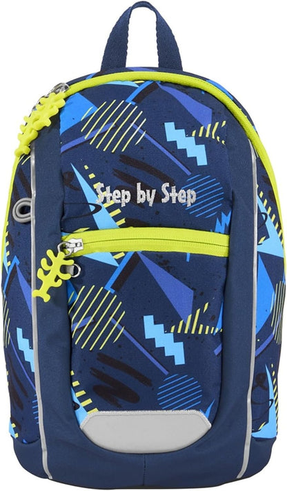 Kindergartenrucksack Mini Bagger Bobby Blau, Gelb