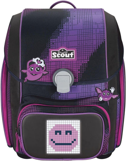 Schulrucksack Genius Set 5tlg. Pixel Pink