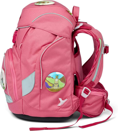 Schulrucksack Set Pack 6tlg. Lamas in Bärjamas Eco Hero Edition Rosa