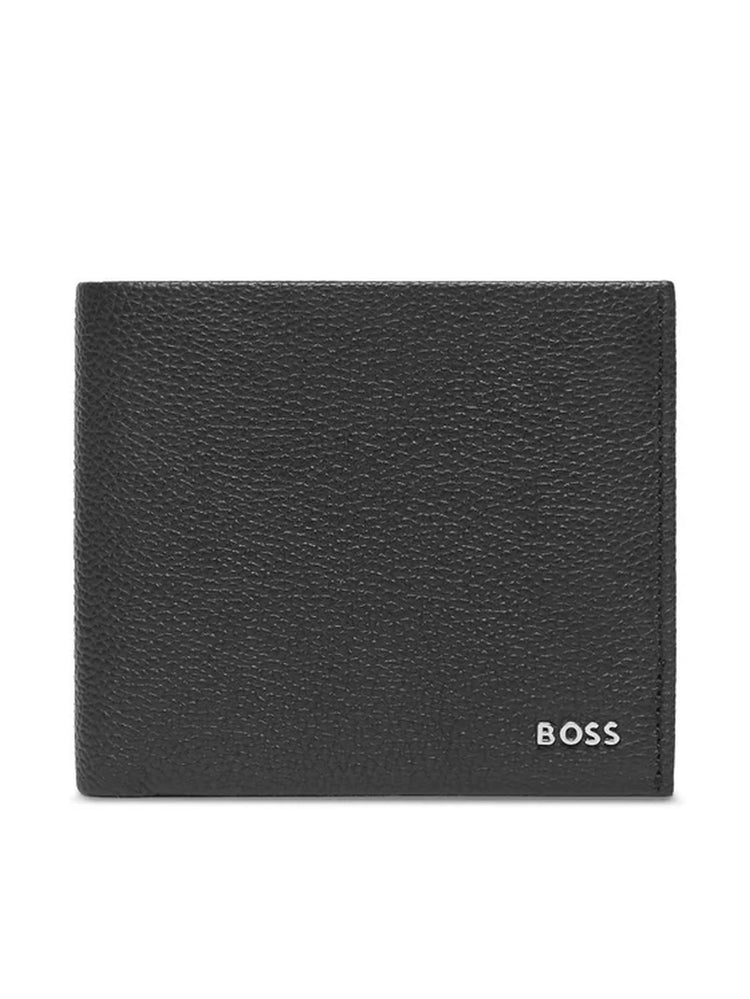 Boss Geldbörse Herren Black Rindleder Schwarz 50499271